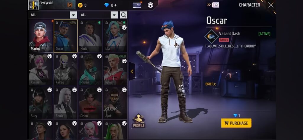 Free Fire New Character