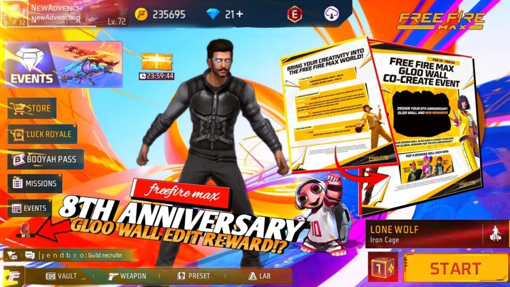 Free Fire 8th Anniversary Date