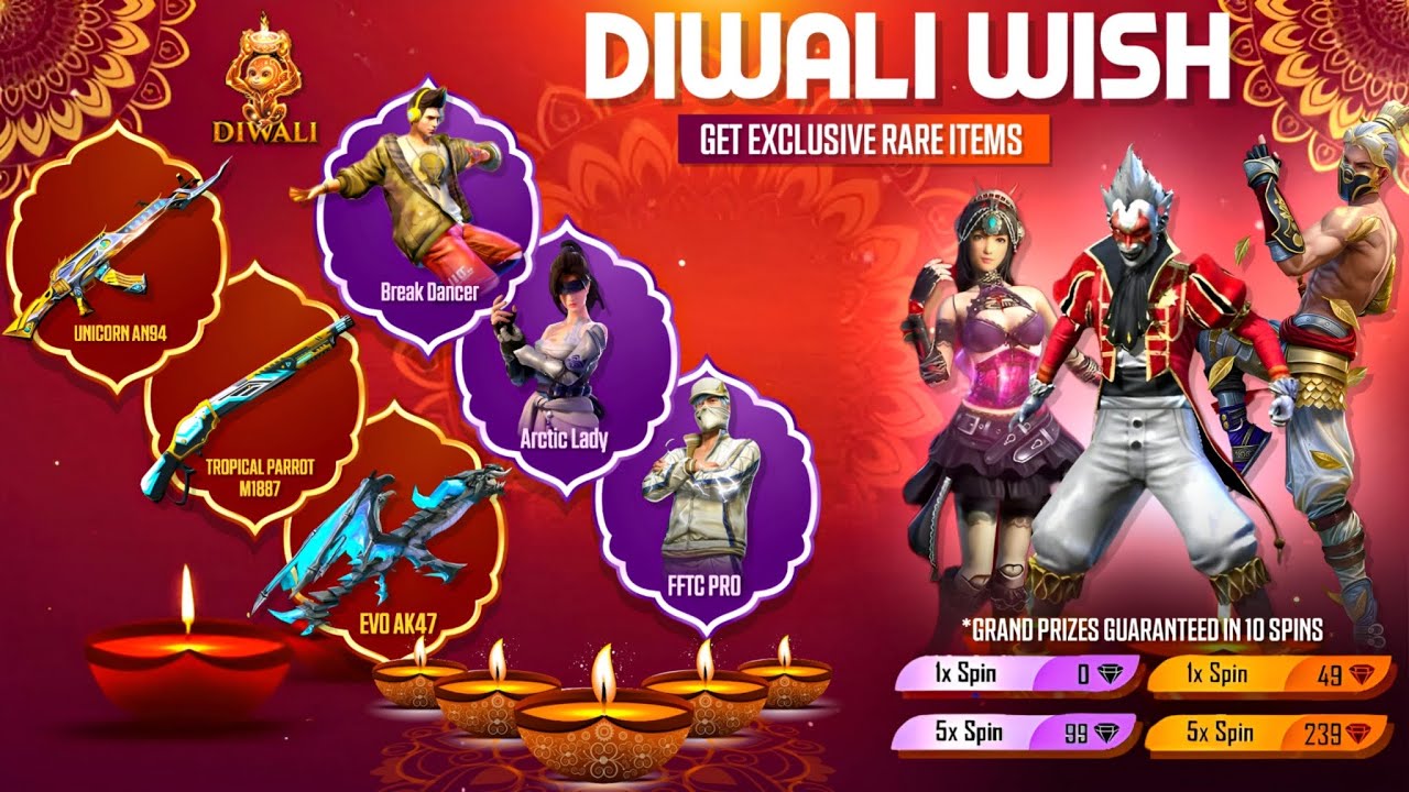 Free Fire Diwali Event 2024