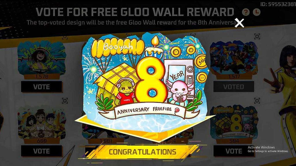 Free Fire New Gloo Wall Skin